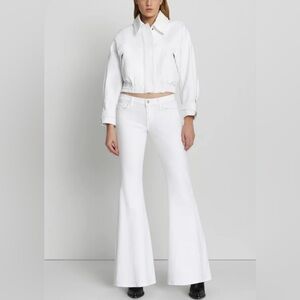 7 for All Mankind Low Rise Flare Jeans in White Size 28 (6) NWT